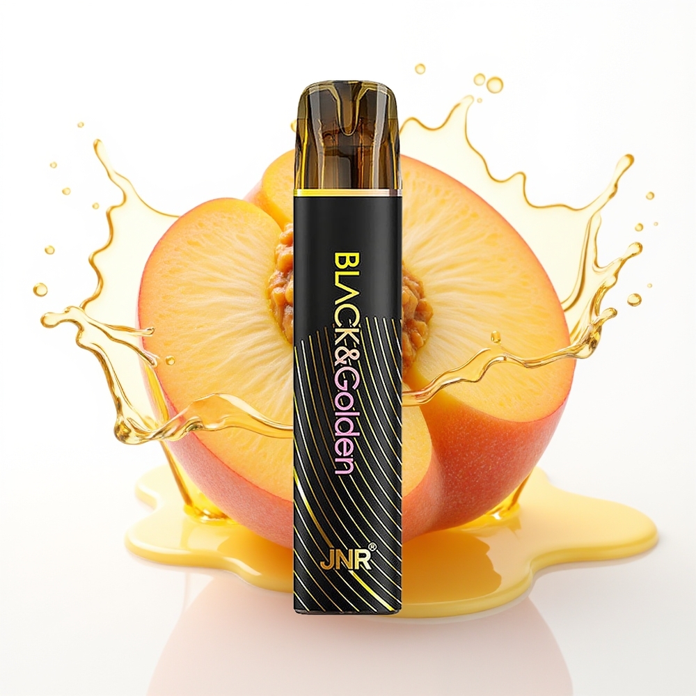 JNR Black&Golden 600+200 Pih 2% Nikotin Brez Polnjenja Breskva Mango