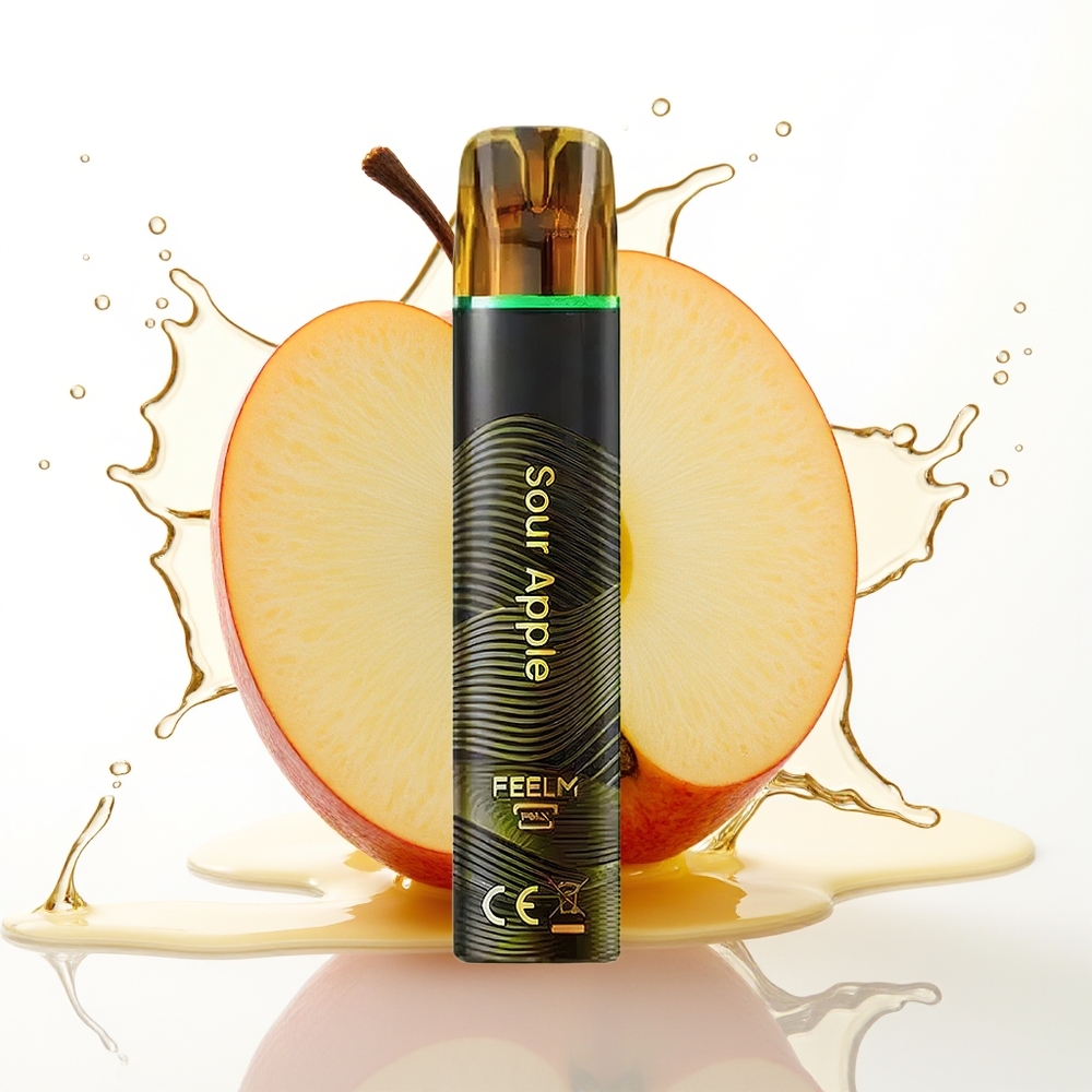 JNR Black&Golden 600+200 Puffs 550mAh 2% Nikotina Enkratni Vape Kislo Jabolko