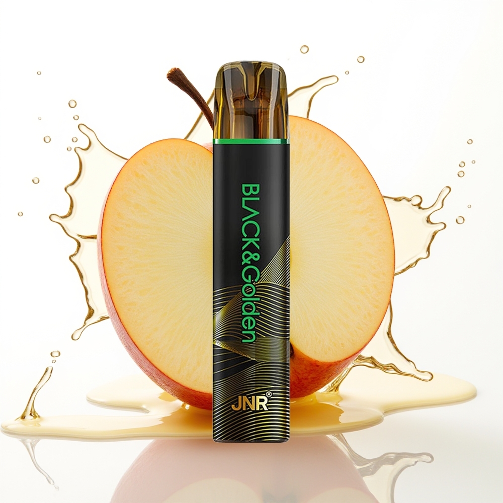 JNR Black&Golden 600+200 Puffs 550mAh 2% Nikotina Enkratni Vape Kislo Jabolko