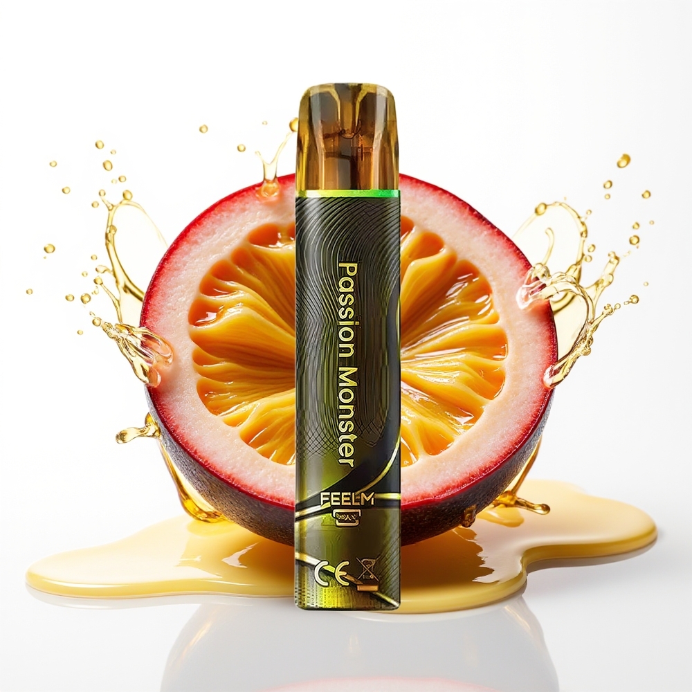 JNR Black&Golden 600+200 Puffs Passion Monster 550mAh 2ml Enkratna Vape Črna&Zlata