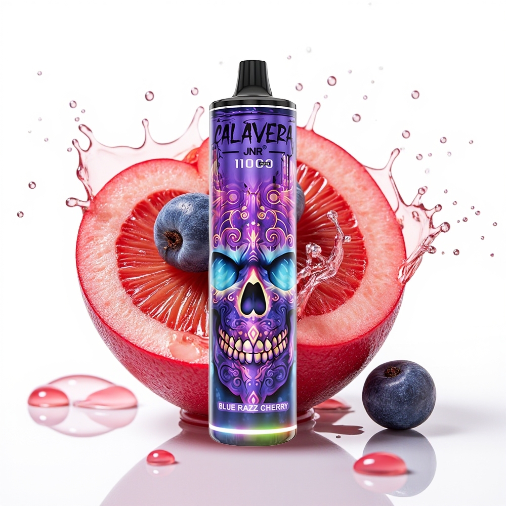 JNR Calavera 11000 Puffs Enkratna Vape Modra Malina Češnja 850mAh 21ml