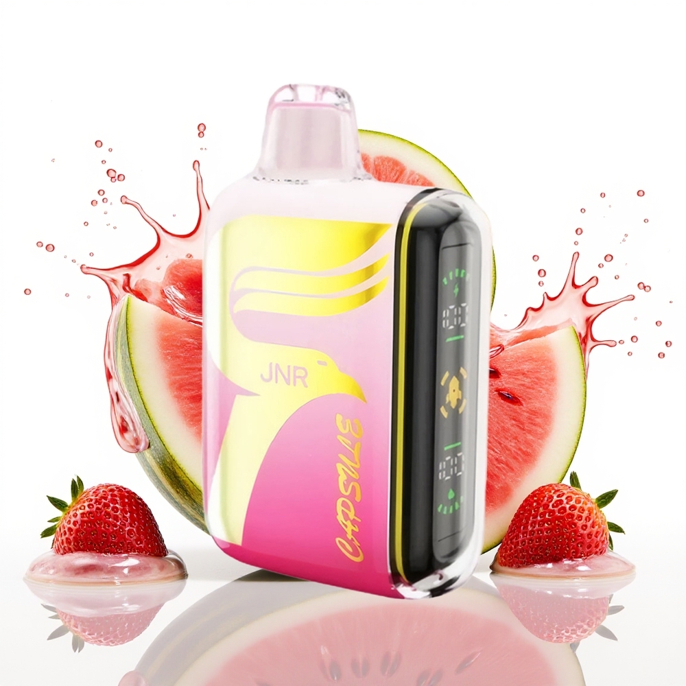 JNR Capsule 15000 Puffs 850mAh 20ml Jagoda Lubenica Led Enkratni Vape