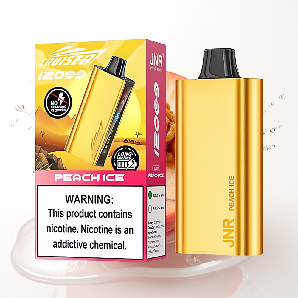JNR Cruiser 12000 Puffs No-Charge Dual Mesh Peach Ice