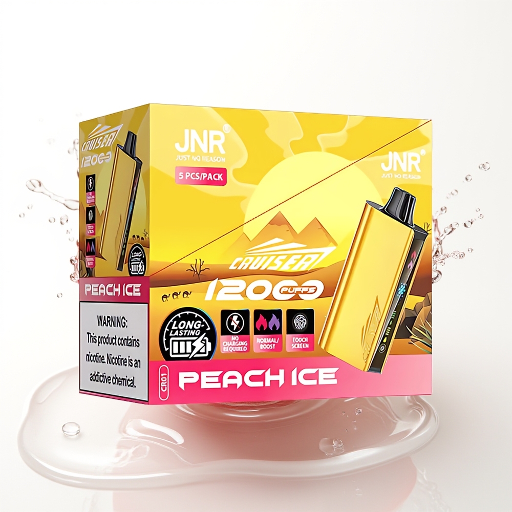 JNR Cruiser 12000 Puffs No-Charge Dual Mesh Peach Ice