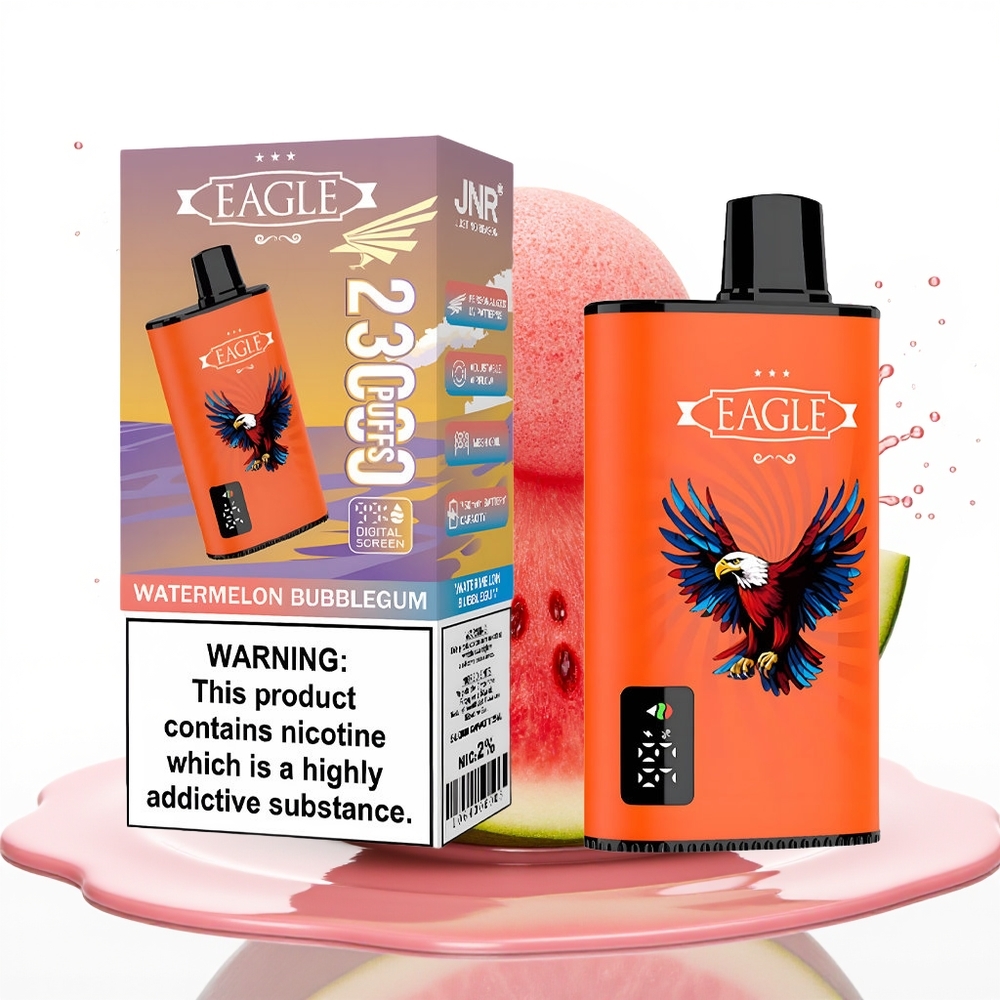 JNR EAGLE Smart 23000 Puffs Digital Screen 25ml Lubenica Bubblegum