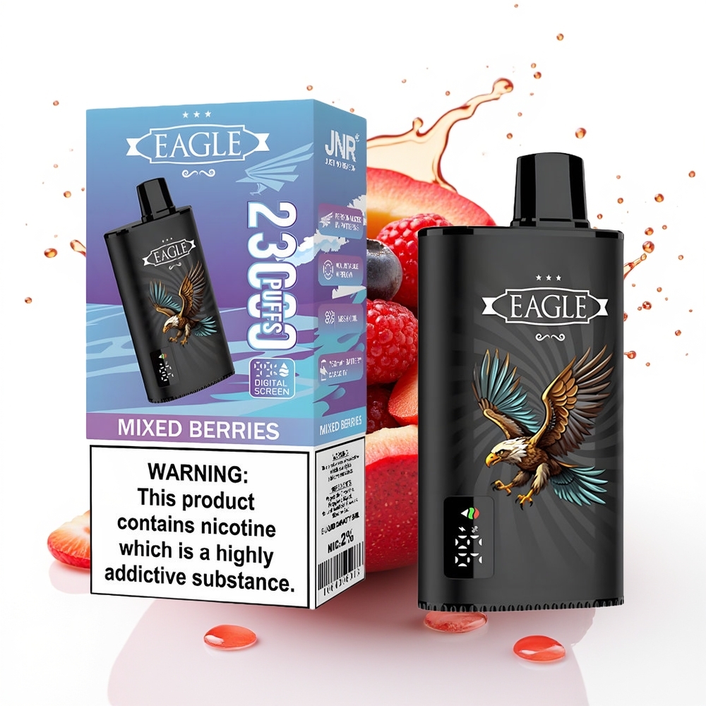 JNR EAGLE Smart 23000 Puffs Digital Screen 25ml Mehanske Jagode Enkratni Vape
