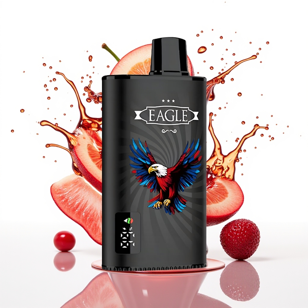 JNR EAGLE Smart 23000 Puffs Češnjeva Kola z Digitalnim Zaslonom in 25ml e-Liquid