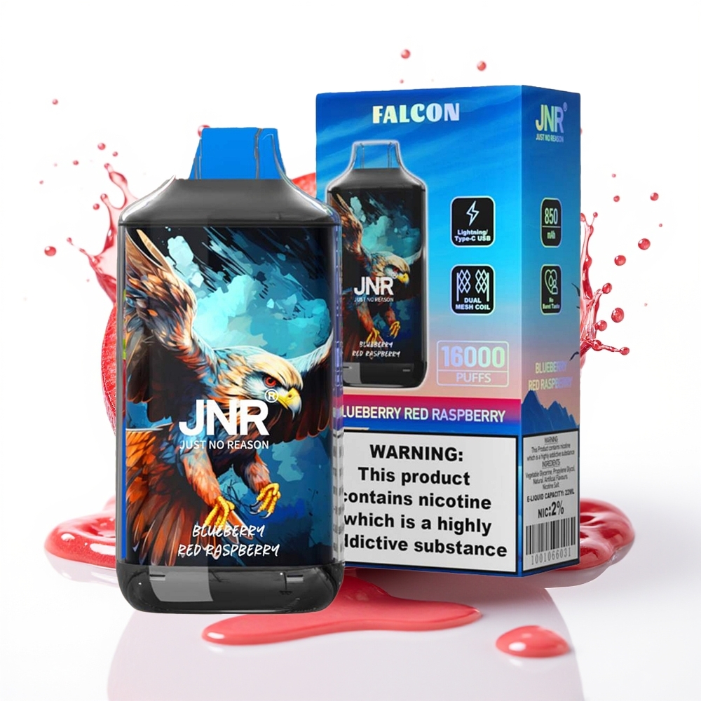 JNR Falcon 16000 Puffs 22ml Dvojni Mesh Borovnica Rdeča Malina