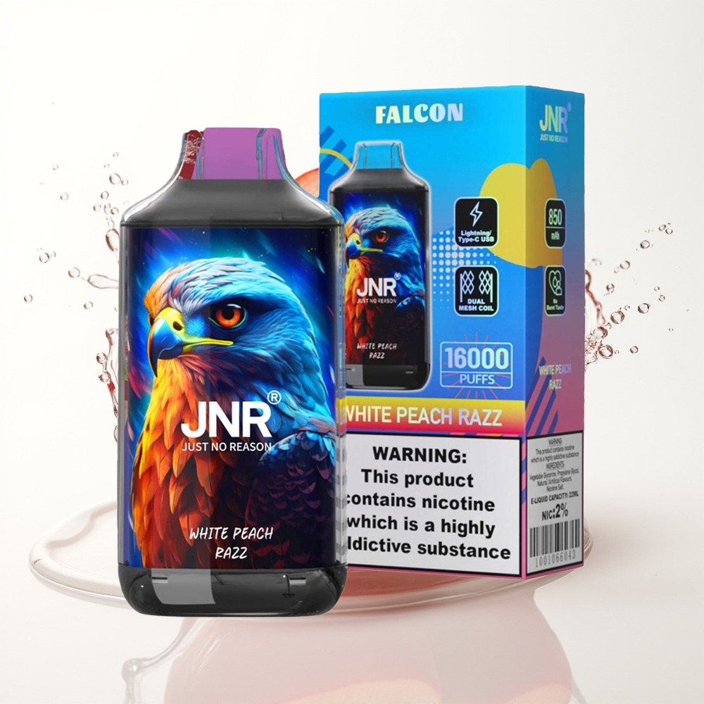 JNR Falcon 16000 Puffs 850mAh 22ml Beli Peach Razz