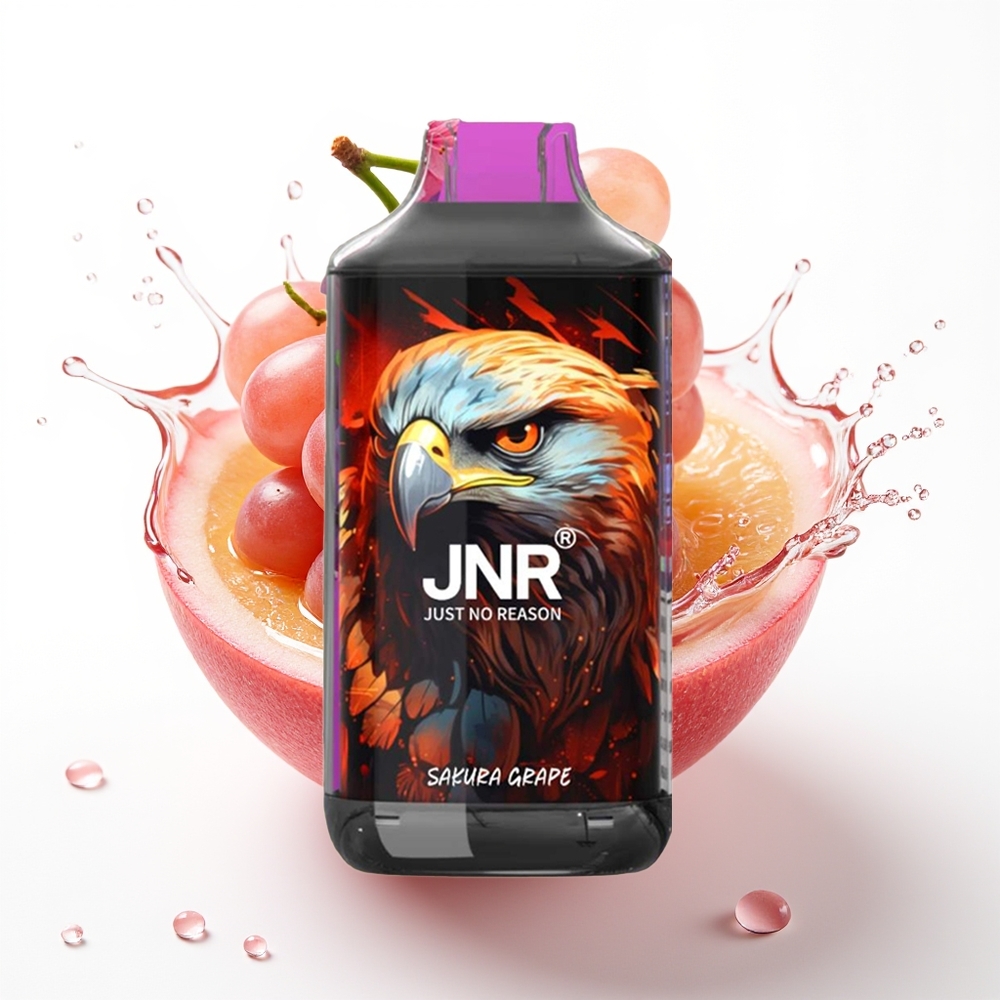 JNR Falcon 16000 Puffs 850mAh 22ml Enkratni Vape Sakura Grozdje