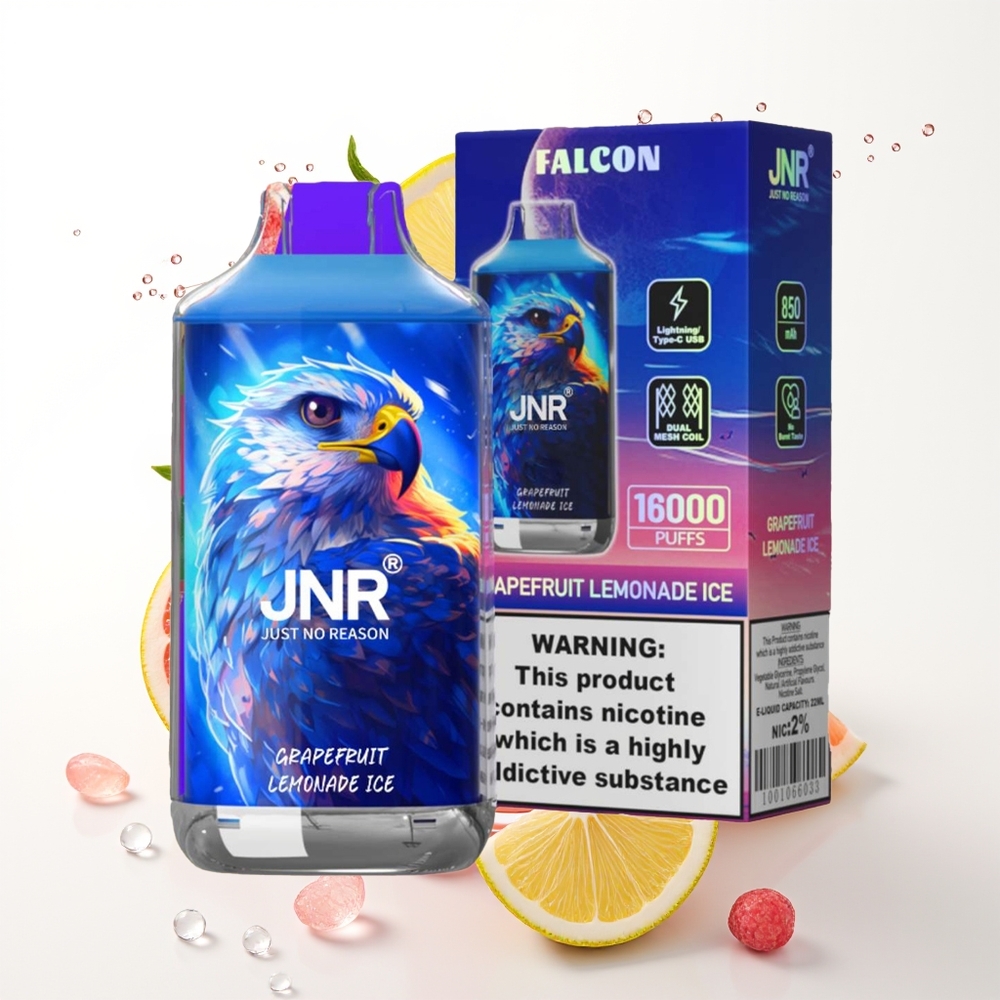 JNR Falcon 16000 Puffs 850mAh 22ml Grenadina Limonada Led