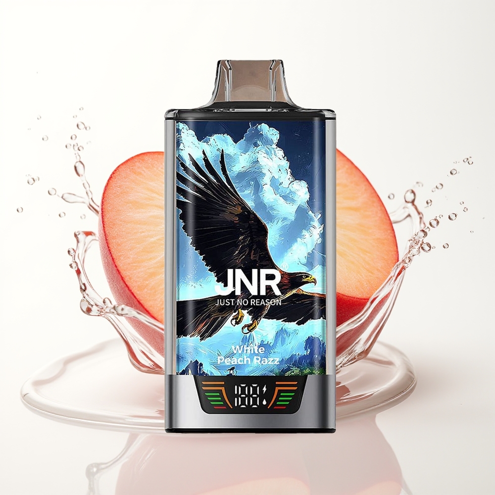 JNR Falcon Pro 28000 Enkratni Vape Bela Breskva Razz 30ml Dual Mesh