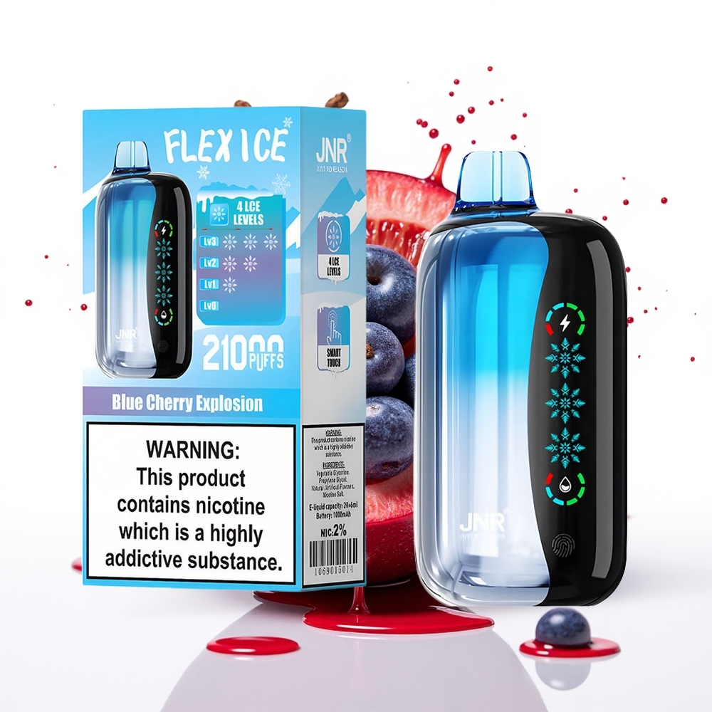 JNR Flex Ice 21000 Pustov Naprava Modri Češnjev Eksplozija Prilagodljiv Zrak
