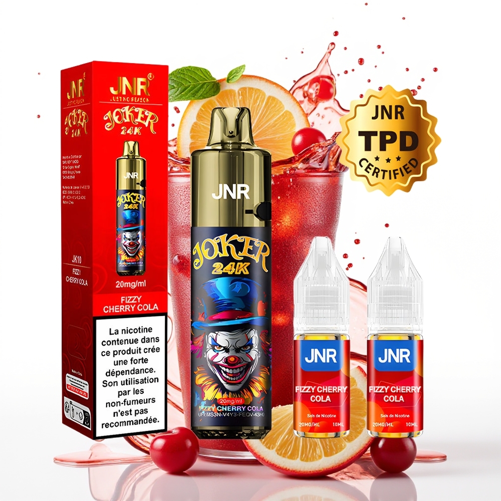 JNR Joker 24000 Puffs Gibljiva Češnjeva Kola 800mAh Tip-C