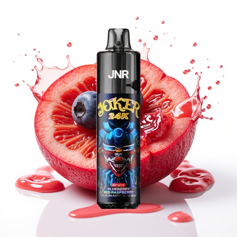 JNR Joker 24K Puffs Enkratna Vapa Borovnica Rdeči Malini 800mAh 2% Nikotin