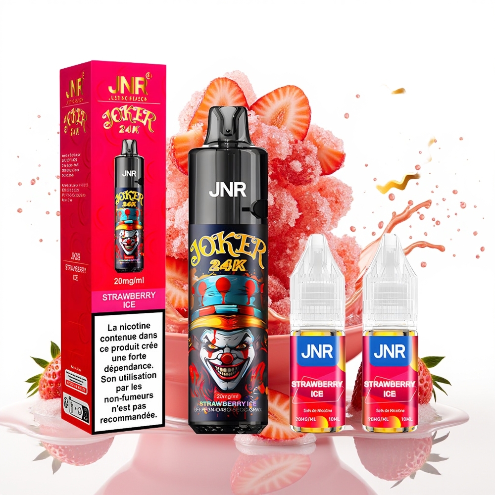 JNR Joker 24K Puffs Enkratna Vape Jagoda Led 2% Nikotin 800mAh