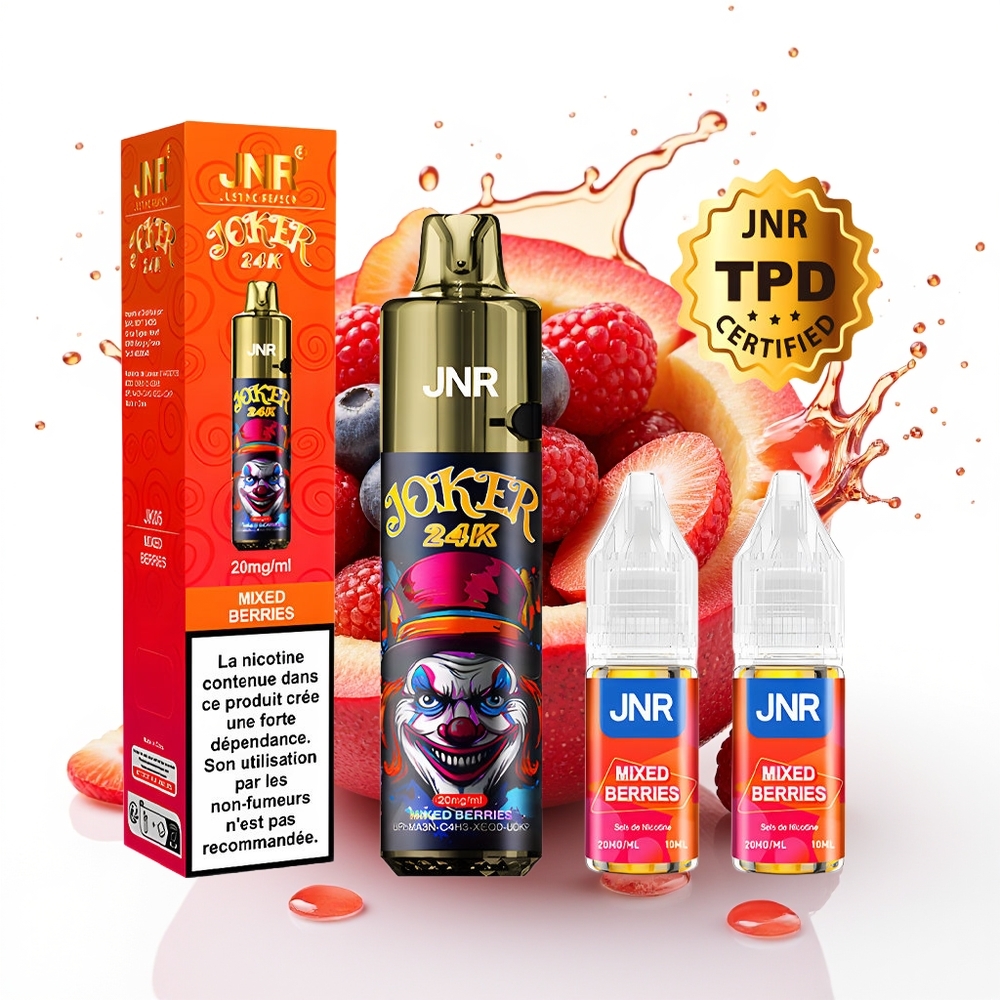JNR Joker 24K Puffs Enkratna Vape Mešane Jagode z 800mAh in 2% Nikotina