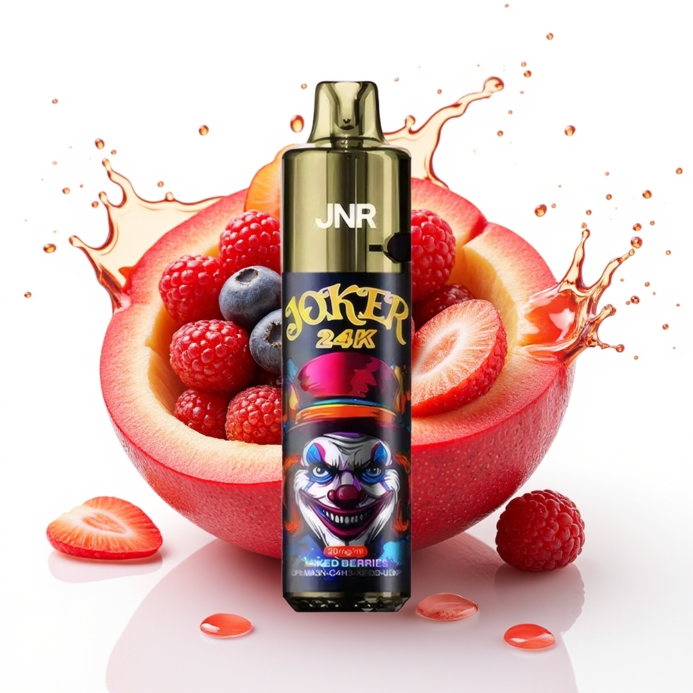 JNR Joker 24K Puffs Enkratna Vape Mešane Jagode z 800mAh in 2% Nikotina
