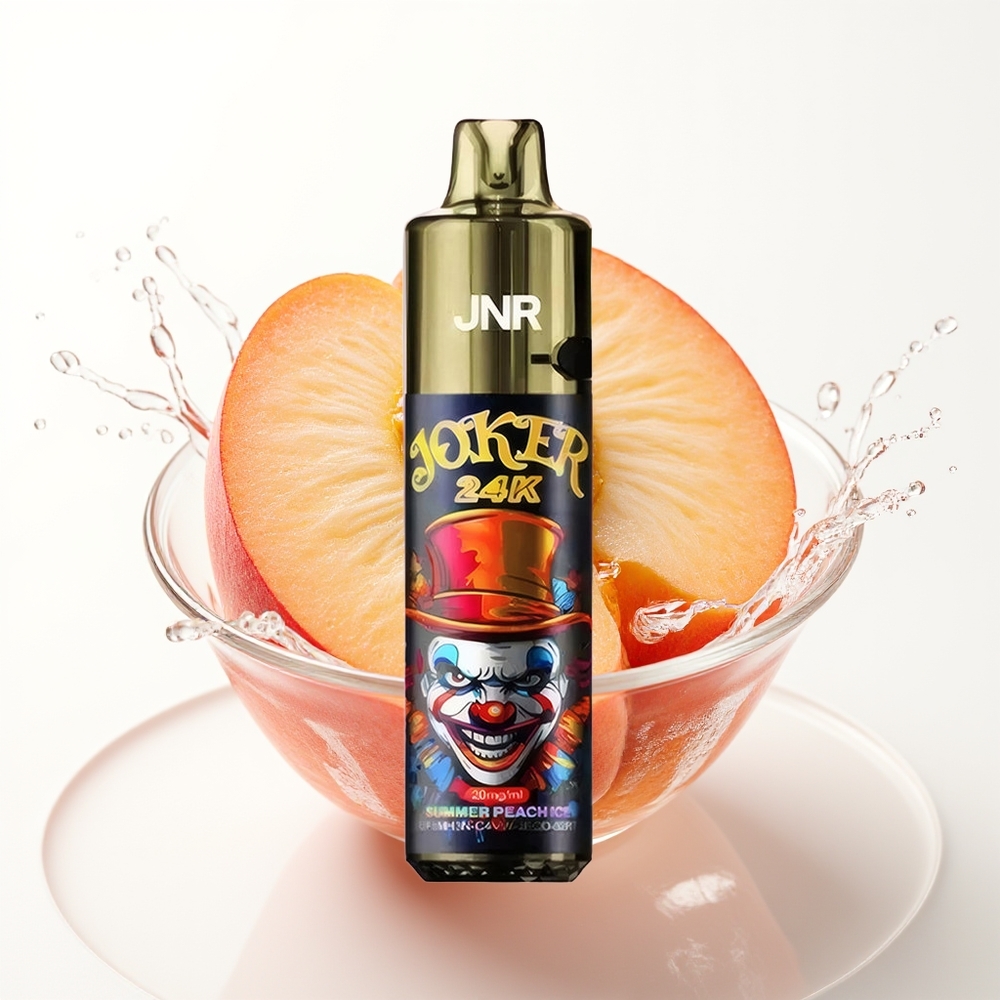 JNR Joker 24K Puffs Enkratni Vape Poletne Breskve Led 800mAh 2% Nikotin