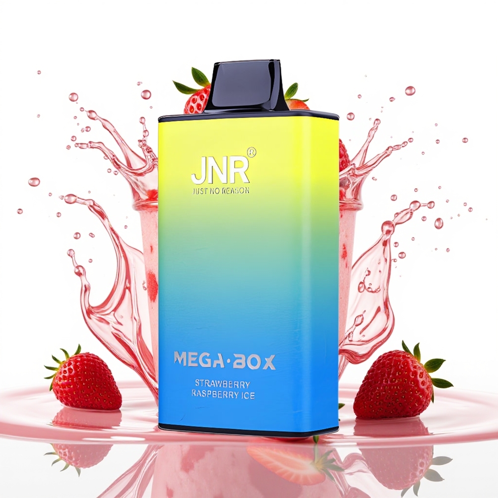 JNR Mega Box 25000 Puffs 30ml E-liquid Enkratna Vape Jagoda Malina Led