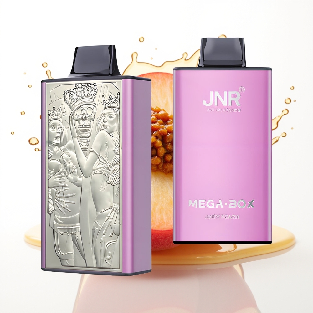 JNR Mega Box 25000 Puffs 30ml Tipkovni Napajalnik Dvojno Jedro Sočna Breskev