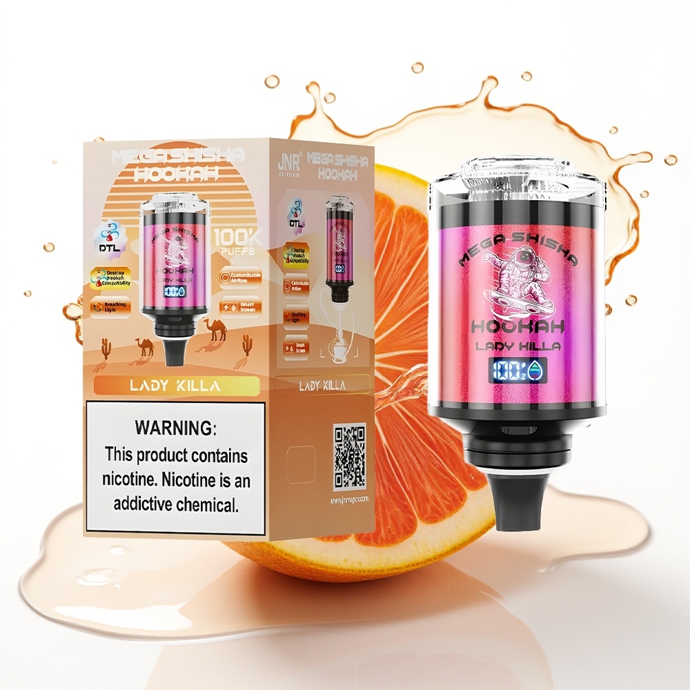 JNR Mega Shisha Hookah 100K 2200mAh 60ml Lady Killa