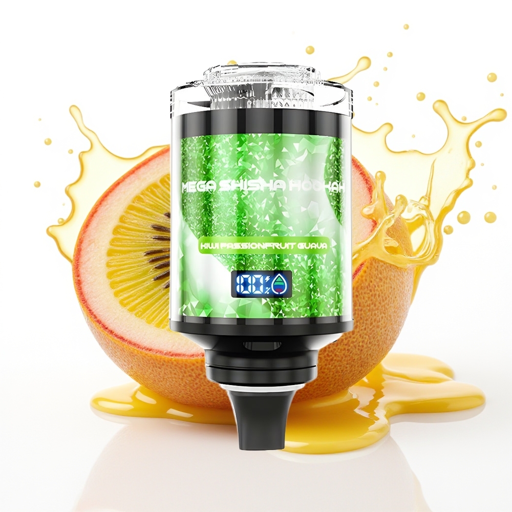 JNR Mega Shisha Hookah 100K 2200mAh Interaktivni Kiwi Pasijonka Gvava