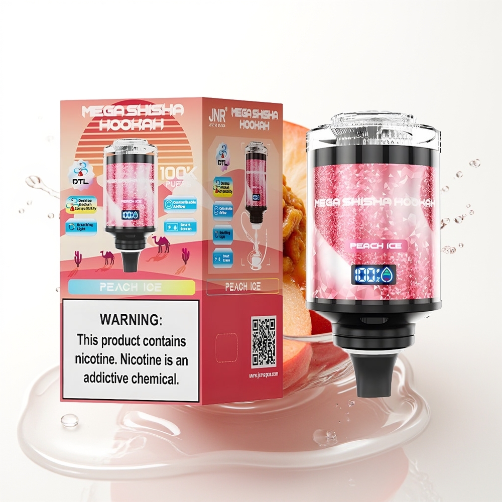 JNR Mega Shisha Hookah 100K 2200mAh Tip-C Breskova Ledena
