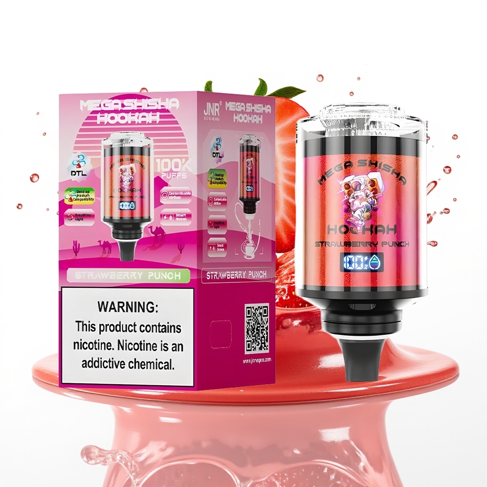 JNR Mega Shisha Hookah 100K 2200mAh Tip-C Jagoda Punch