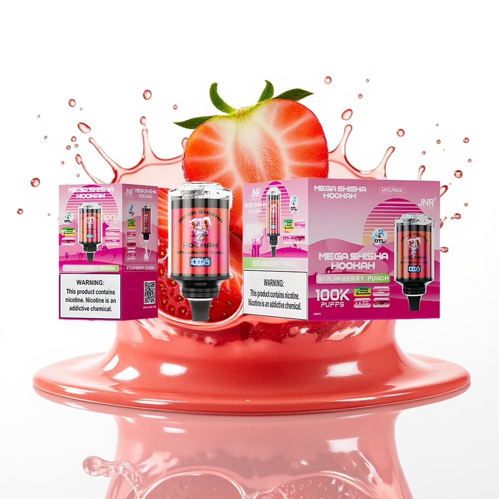 JNR Mega Shisha Hookah 100K 2200mAh Tip-C Jagoda Punch