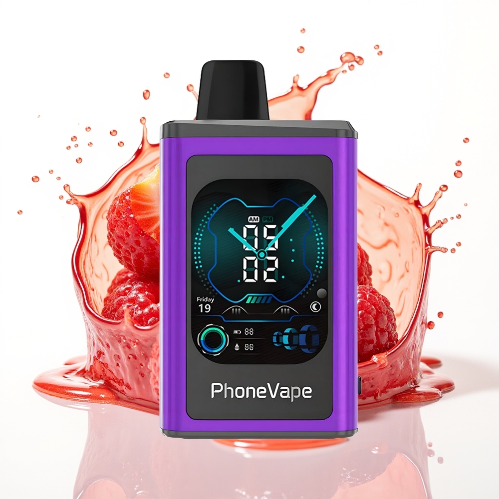 JNR PhoneVape 30000 puffs Enkratni Vape Češnja Jagoda Malina Turbo Mode Adjustable Airflow