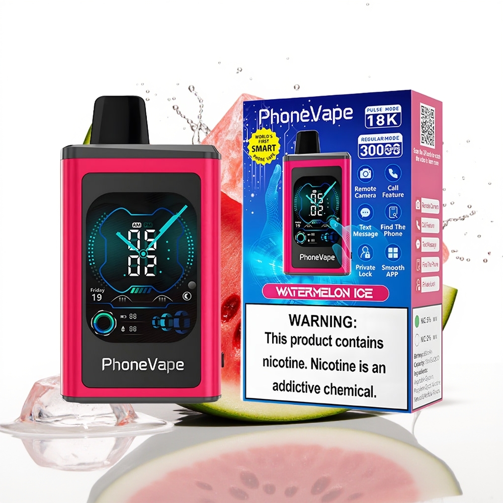 JNR PhoneVape 30000 pufov Napolnljiva Batrija Lubenica Led Enkratni Vape Turbo