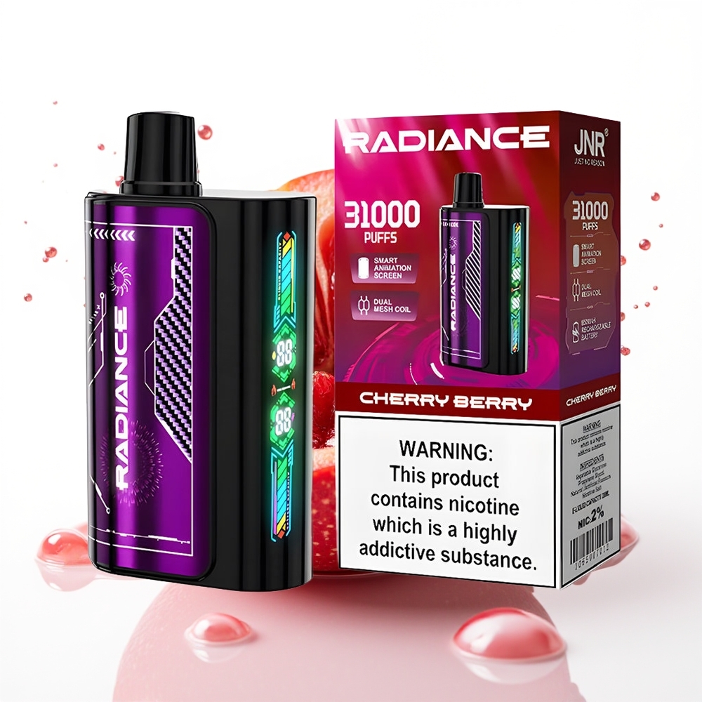 JNR Radiance 31000 Puffs 28ml Češnja Berry Dvojna Mreža