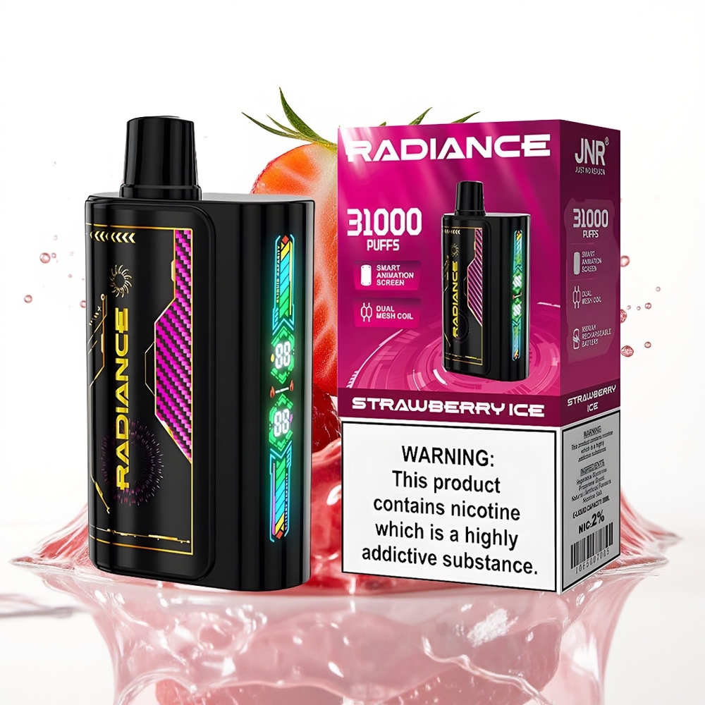 JNR Radiance 31000 Puffs Dvojna Mreža 28ml E-tekočina Dispozabilna Vape Jagoda Led