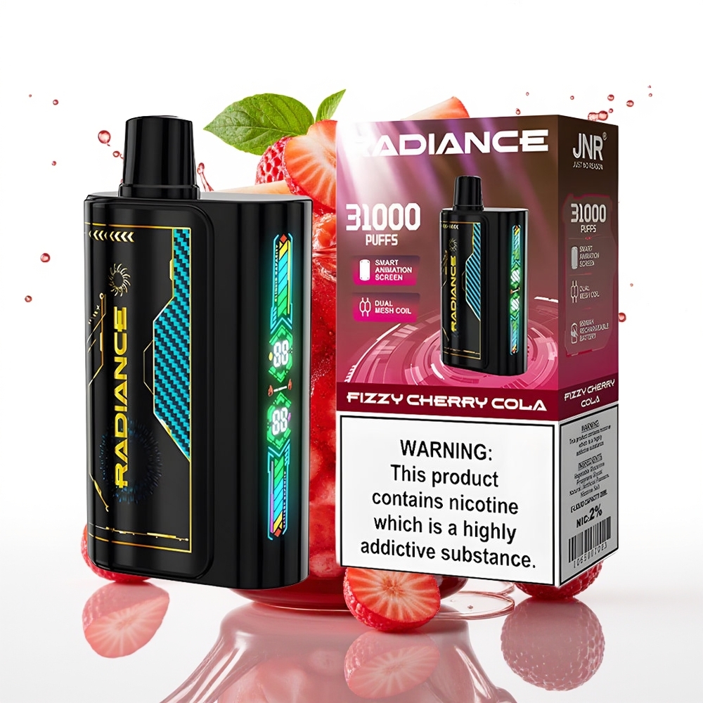 JNR Radiance 31000 Pufi Dvojna Mreža in 2% Nikotina Friz Češnja Kola