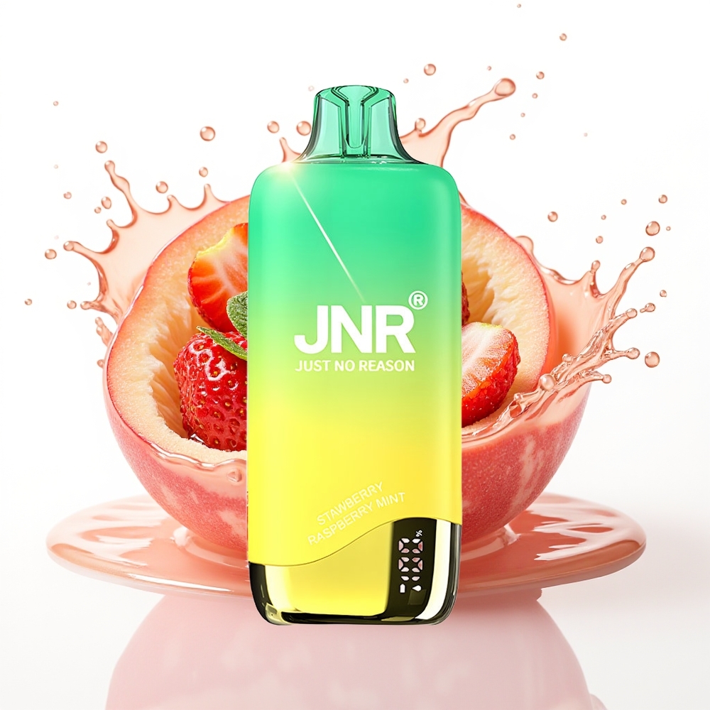 JNR Rainbow 10500 Puffs 18ml 0.8ohm Enkratna Vape Jagoda Breskvina Meta