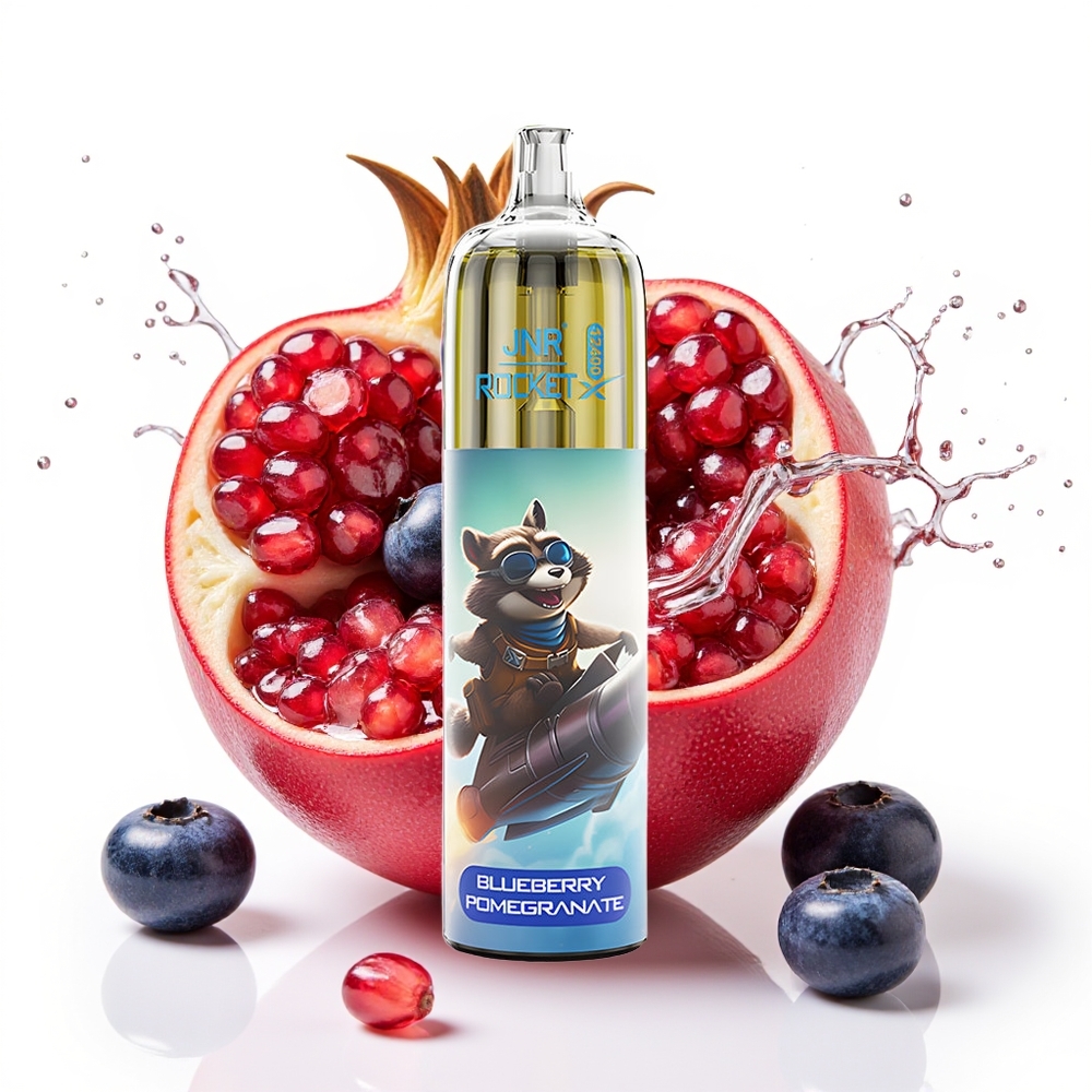 JNR Rocket-X 12400 Pufi Enkratni Vape Borovnica Granat RGB 25ml