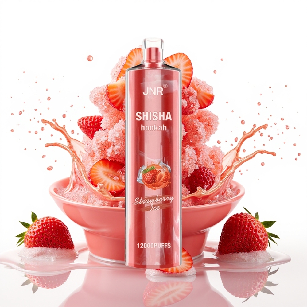 JNR Shisha Hookah 12000 Puffs 24ml/750mAh Enkratni Vape Jagoda Led