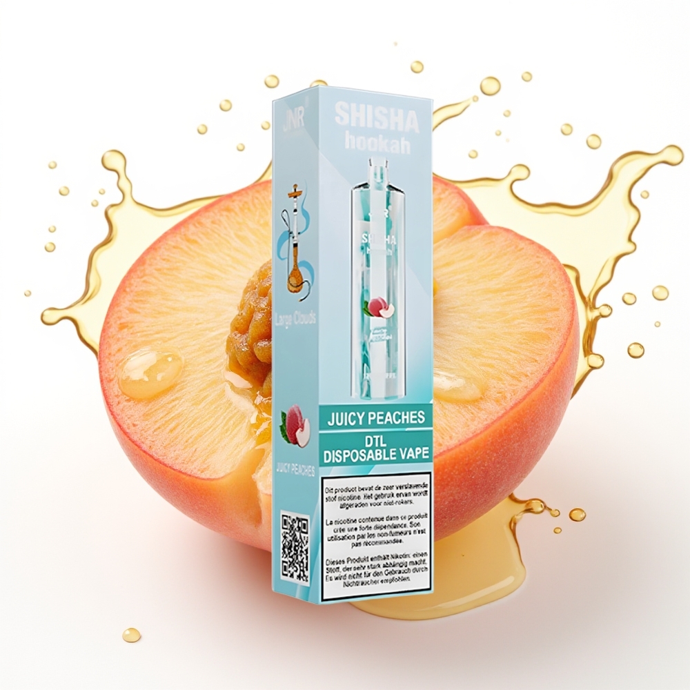 JNR Shisha Hookah 12000 Puffs 24ml Sočne Breskve Enkratni Vape