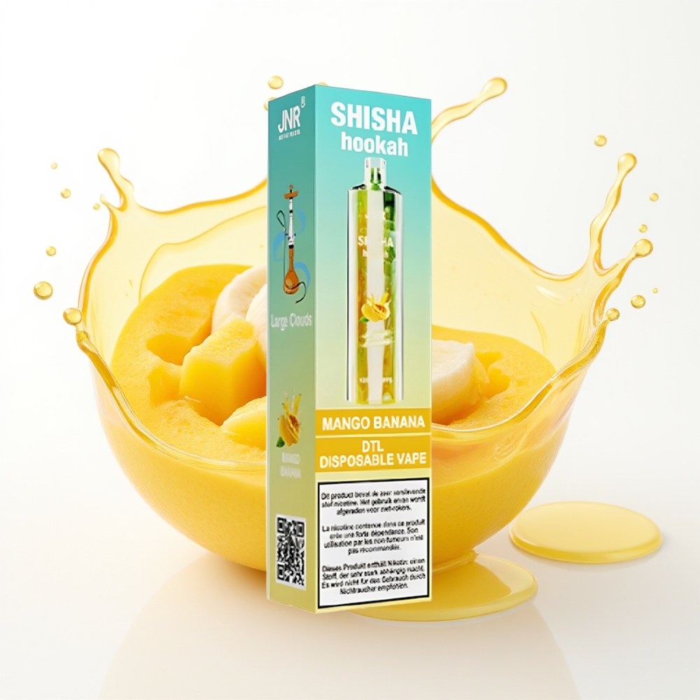 JNR Shisha Hookah 12000 Puffs 750mAh Type-C Mango Banana