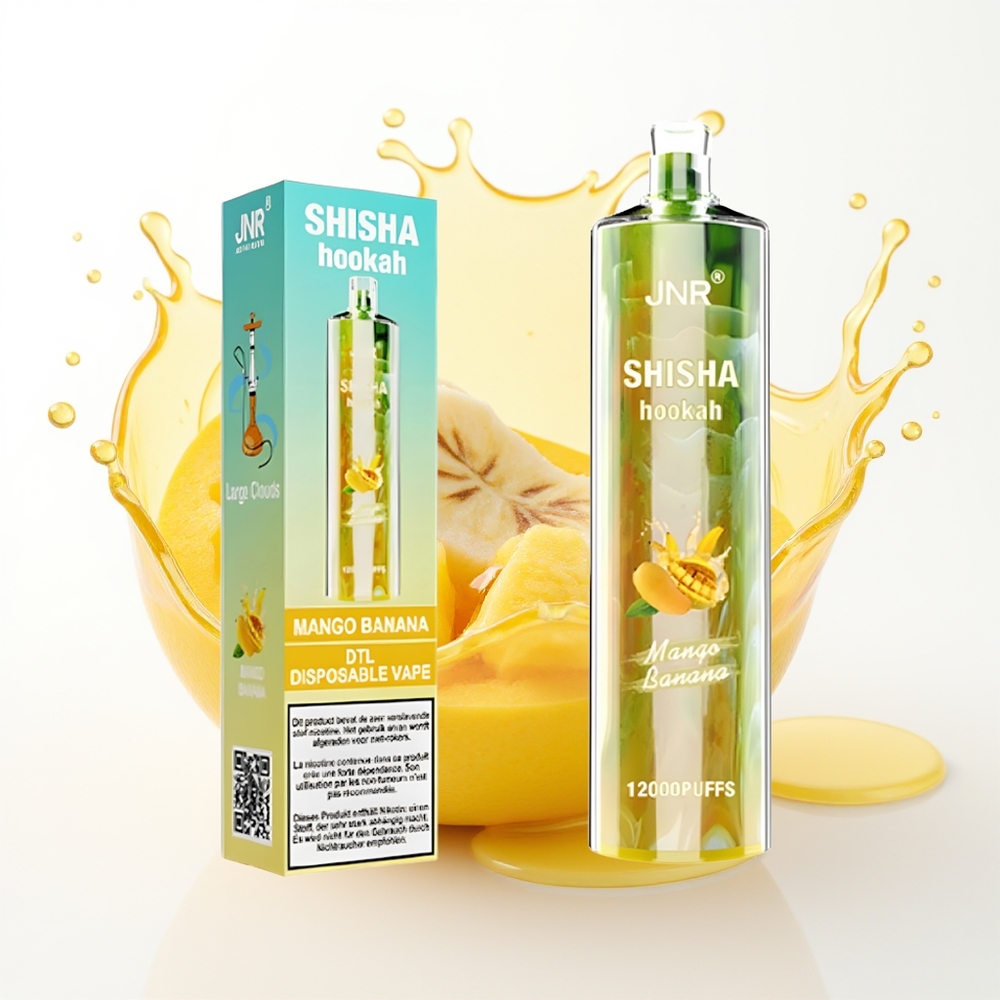 JNR Shisha Hookah 12000 Puffs 750mAh Type-C Mango Banana