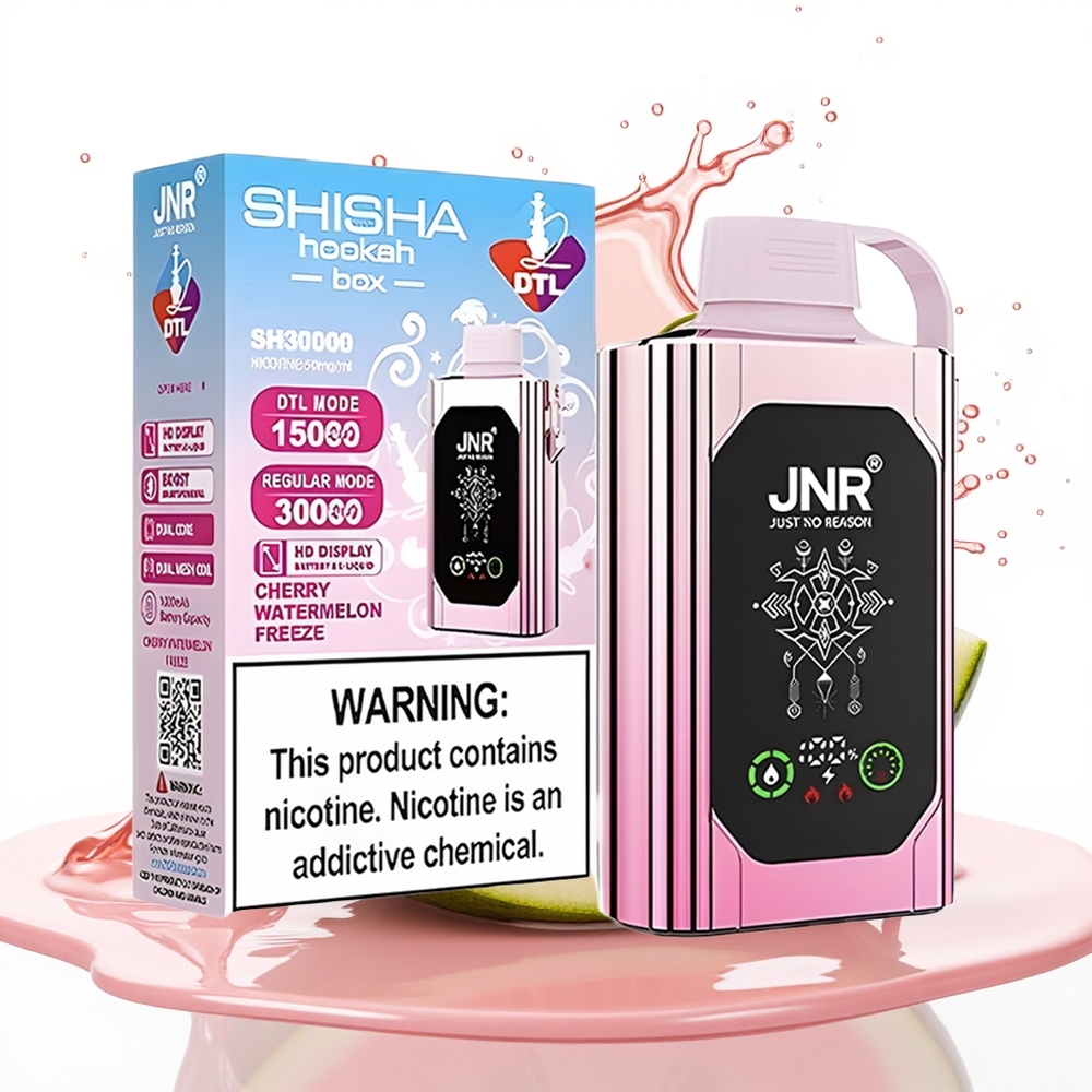JNR Shisha Hookah Box 20500 Puffs 25ml Dual Mesh Češnja Lubenica Zamrzovanje