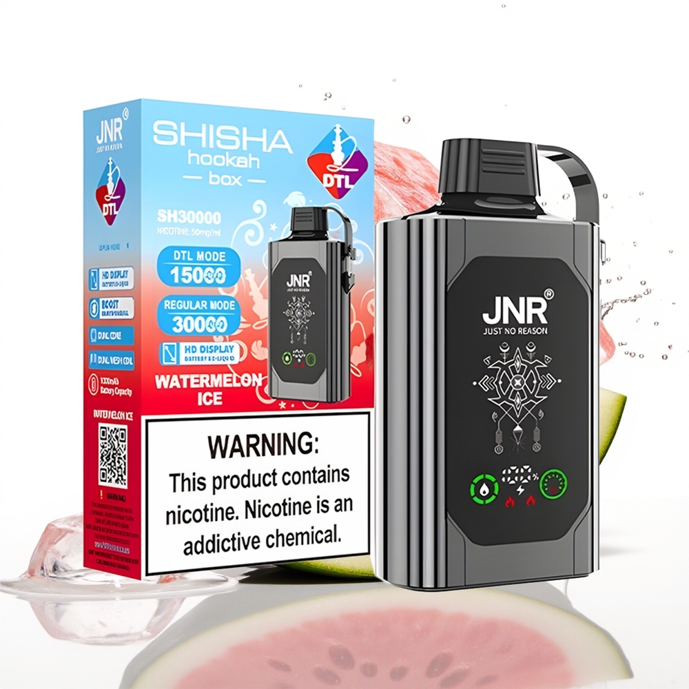 JNR Shisha Hookah Box 20500 Puffs Dual Mesh Coil Lubenica Led Enkratni Vape