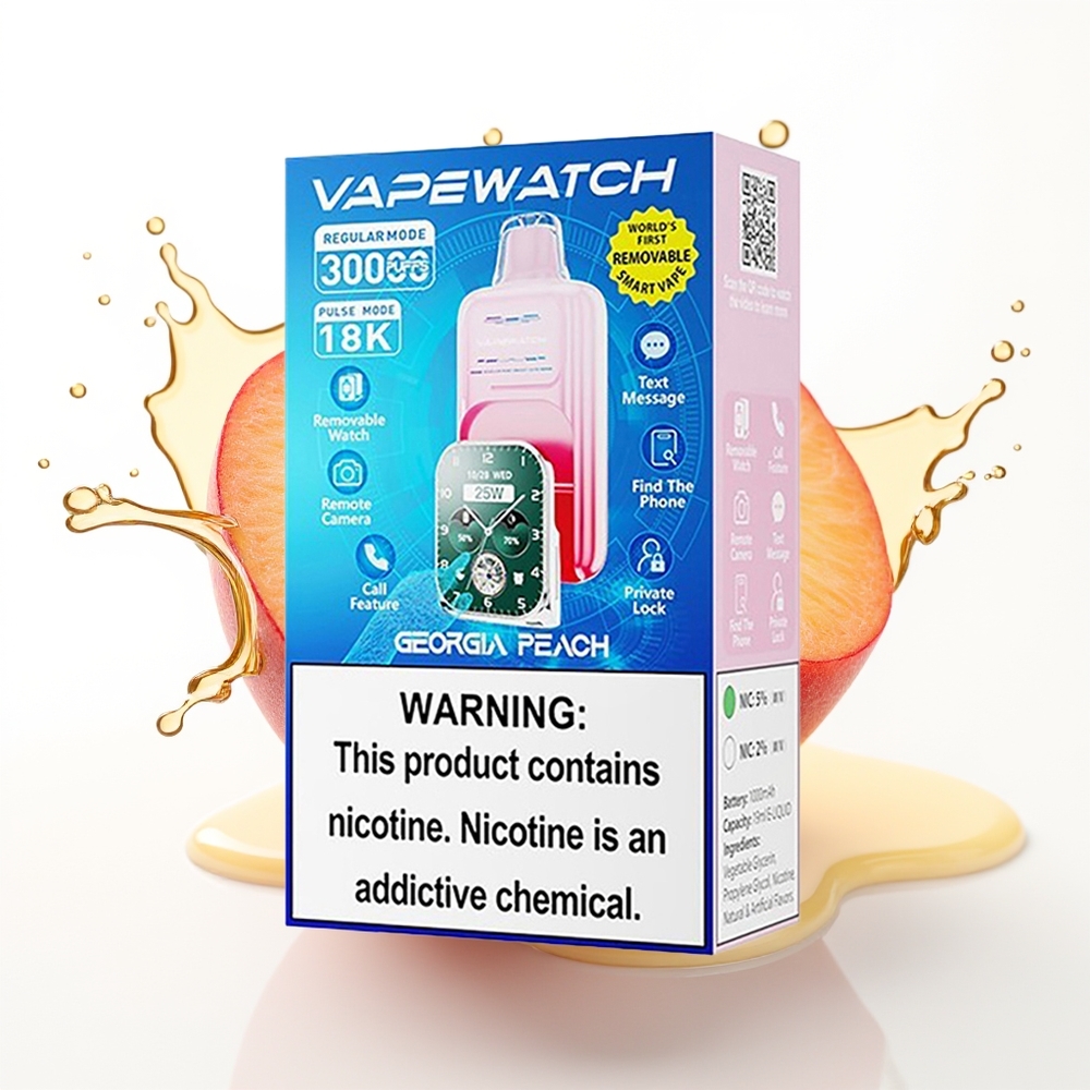 JNR VapeWatch 30000 Puffs 19mL 5% Enkratna Vape Gruzijska Breskev