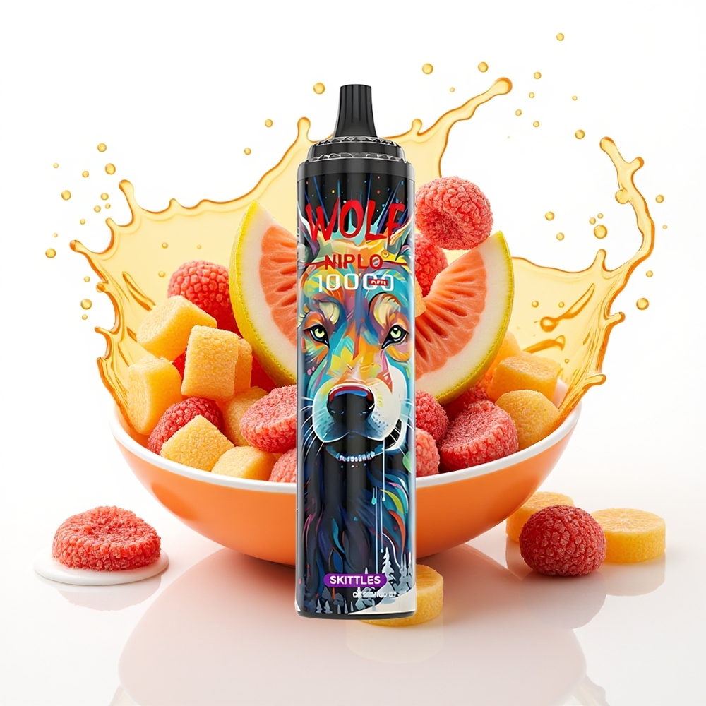 JNR Wolf Niplo 10000 Puffs 20ml 5% Enkratna Vape Skittle