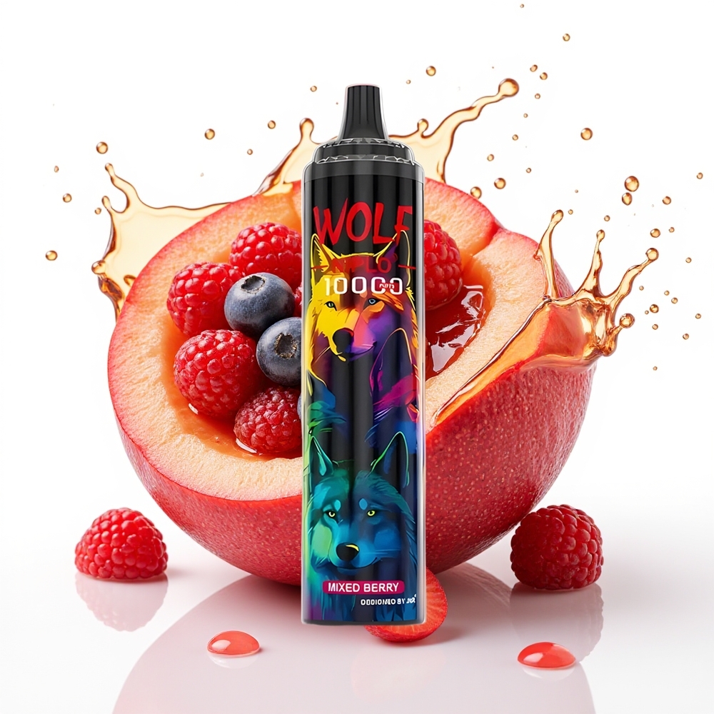 JNR Wolf Niplo 10000 Puffs 20ml Mehansko Jagoda Enkratna Vape
