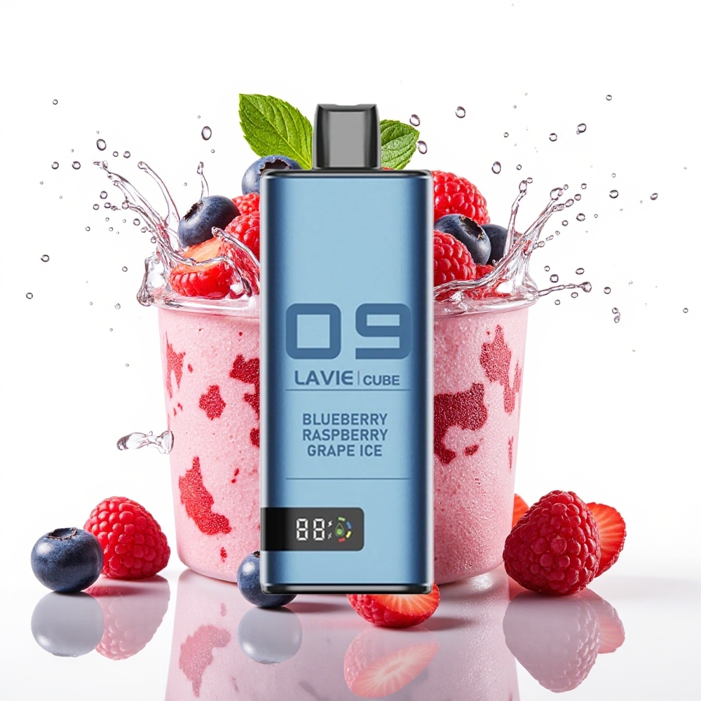Lavie Cube 20000 Puffov Tip-C Borovnica Malina Grozdje Led Enkratni Vape