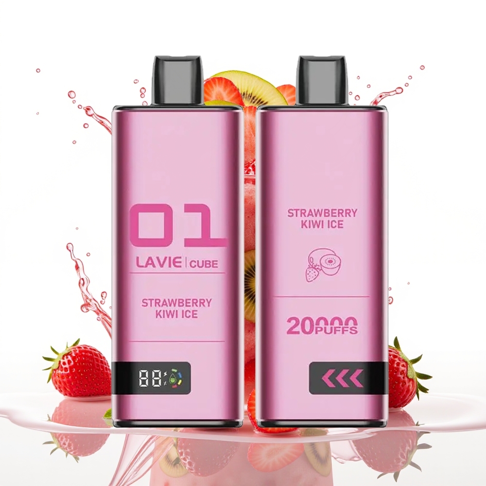 Lavie Cube 20000 Puffs 28ML 600mAh Enkratna Vape Jagoda Kivi Led