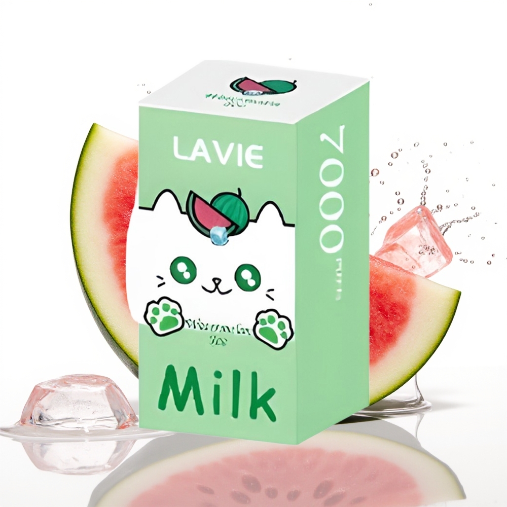 LAVIE Milk 7000 Puffs 16ML Tipka Lubenica Led Enkratni Vape