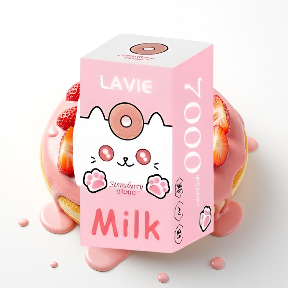 LAVIE Milk 7000 Puffs 16ML Tipkovnična Jagodna Krofna